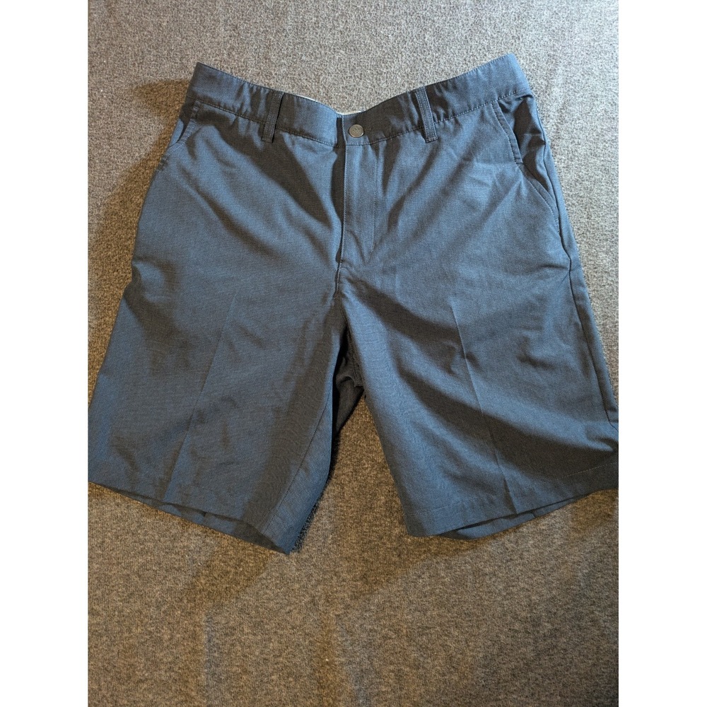 Adidas‎ Shorts Men's Gray Golf Chino Regular Size 32 Performance Flat Front Poly